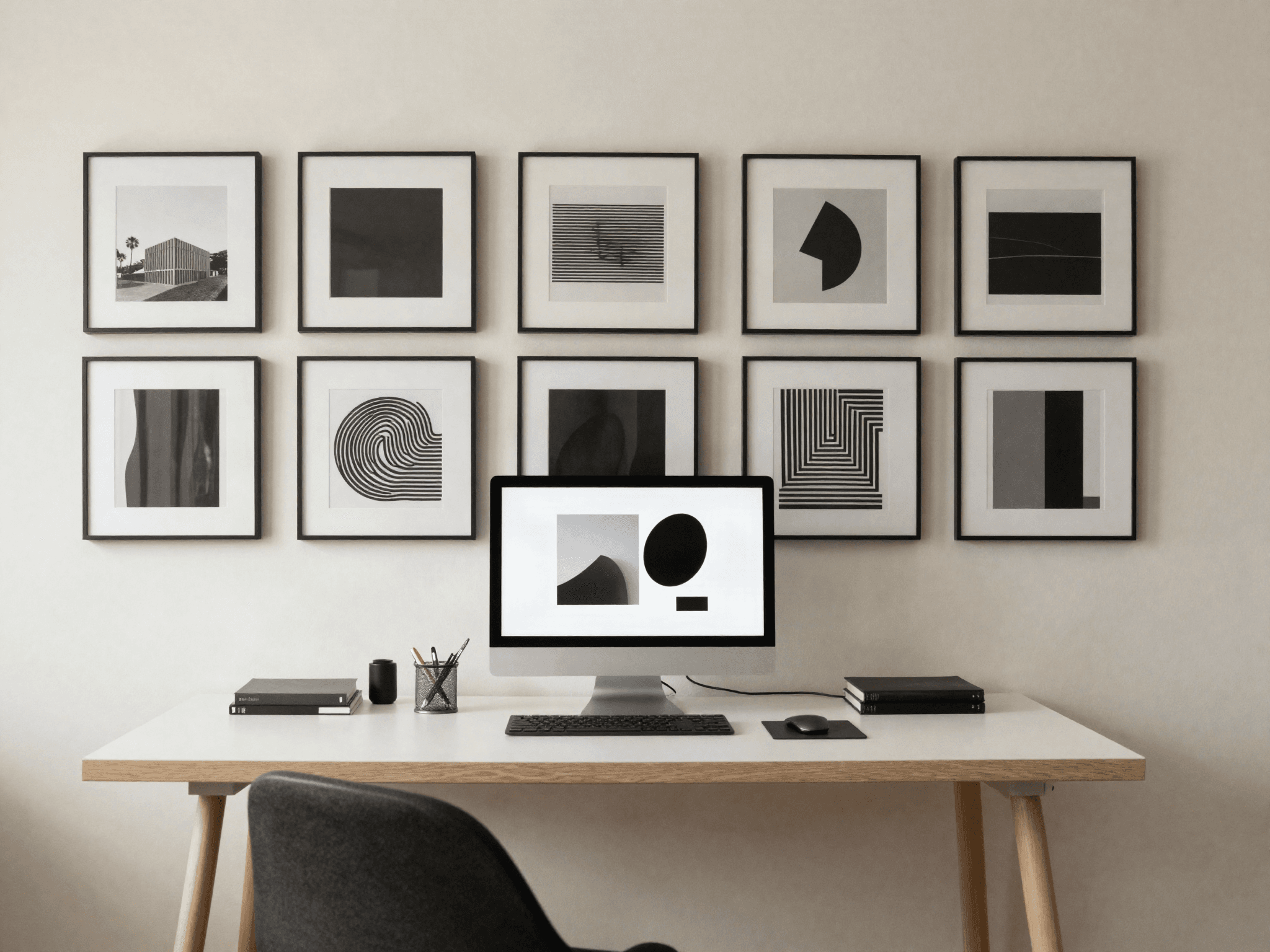 Arbeitsplatz in einem Designstudio